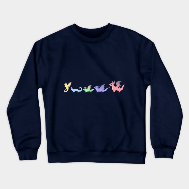 Wee Dragon Lineup Crewneck Sweatshirt by therealfirestarter